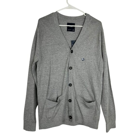 NWT Abercrombie Fitch Cardigan Men's M Grey Sweater 100% Pima